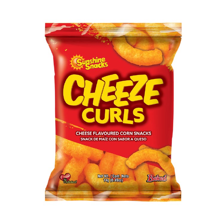 Sunshine Cheese Curls 14g 96cs
