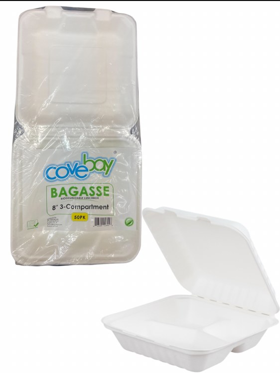 Three Compartment Box 50pcs