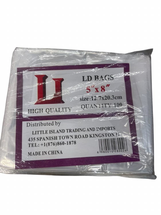 Bag 5x8 Clear (100cs)