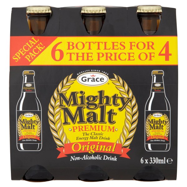 6PK MIGHTY MALT GLASS 330ML