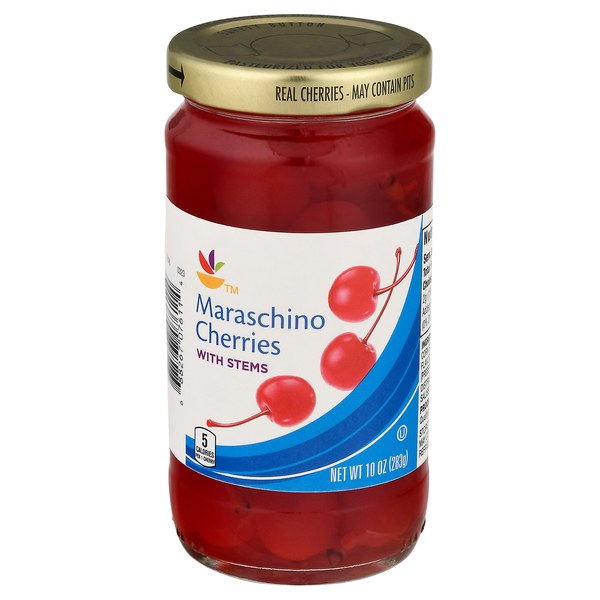Maraschino Cherry W/stem 10 Oz
