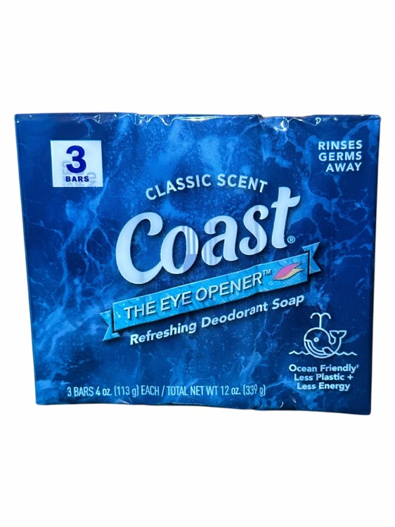Coast Bathsoap 3pk 4oz 12cs