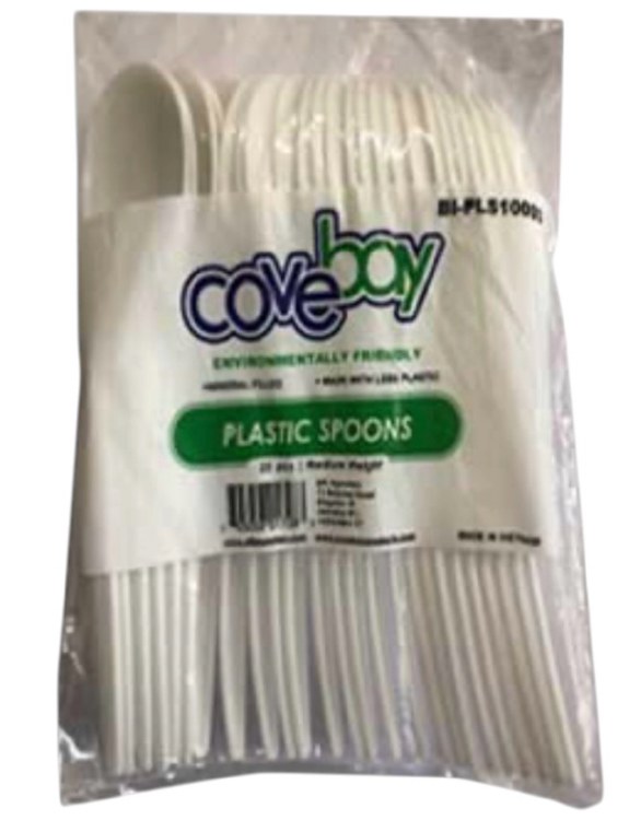 Covebay Plastic Spoon 25pk 40c