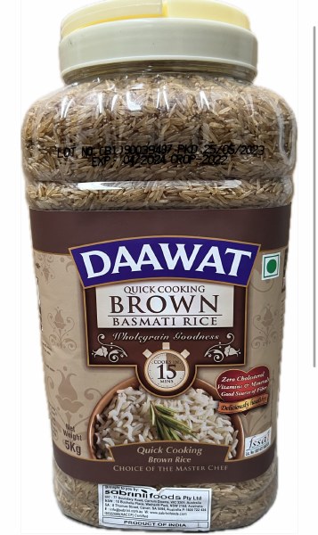 Daawat Basmati Rice Jar 5kg 4c
