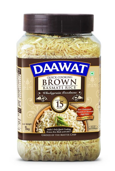Daawat Brown Basmati Jar 1kg
