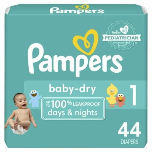 Green Pk Pampers #1 44 Diapers