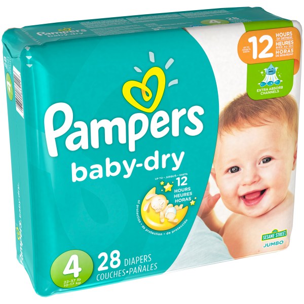 Green Pk Pampers #4 28pk (4cs)