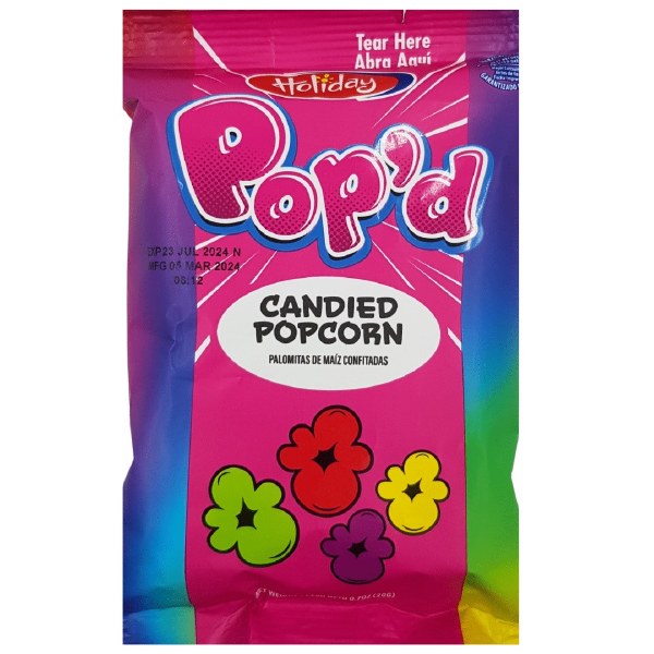 Holiday Pop Candied Popcorn