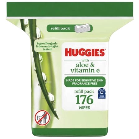 Wipes Huggies Re-fill 176wipes