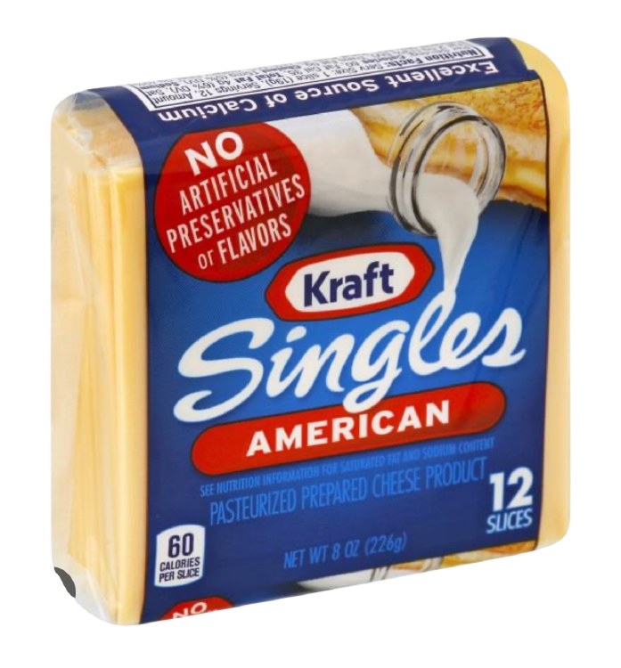 Kraft American Slice 8oz 12cs
