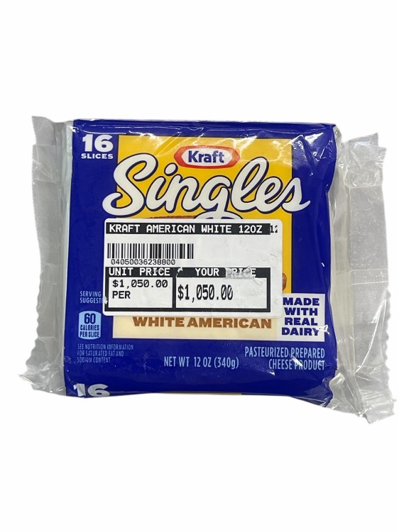 Kraft American White 12oz 12cs