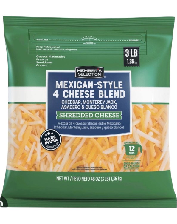Mex 4 Cheese Blend Pk 48oz