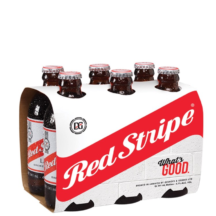 Six Pack Red Stripe(4pk Of6)cs