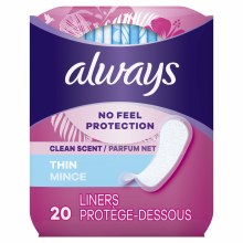 Always Liners Thin 20pk24cs