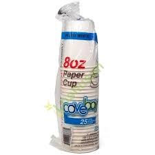 Hot Cup 8 Oz Covebay(25pk)40cs