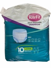 Ritefit Adult Pamper Lrg P-ups