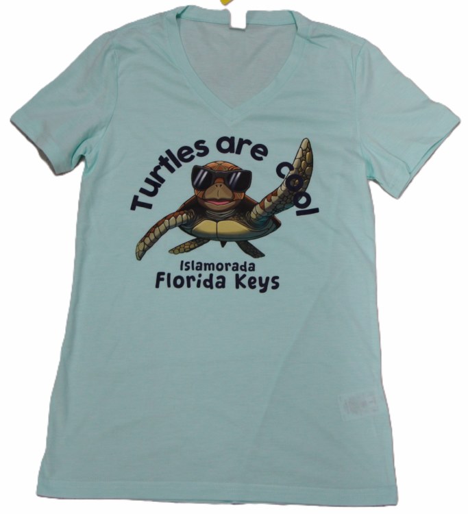 Cool Turtle V-neck T S Mint