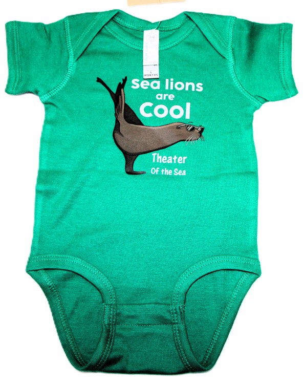 Green Sea Lion Onesie 6m
