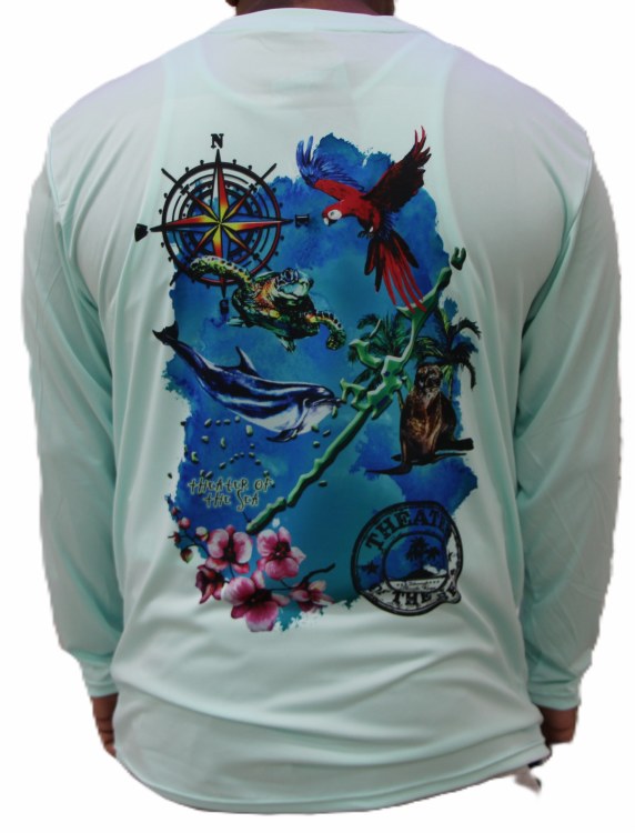 Fl Keys Map Sea Foam Medium