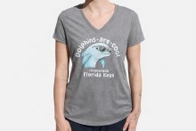 Cool V-neck Tee S Gray