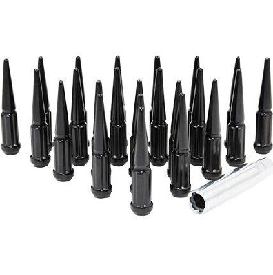 1/2 BLACK SPIKE LUGS - (23 SPIKE LUGS + 1KEY)