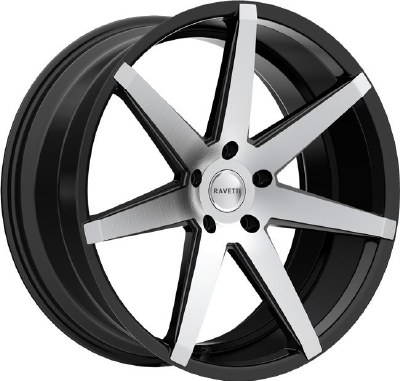 22X10 5-115 +20 74.1 SATIN BLACK WITH MACHINED FACE