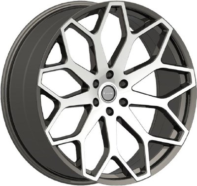 24X9.5 6-135 +25 87.1 BLACK W/MACH FACE