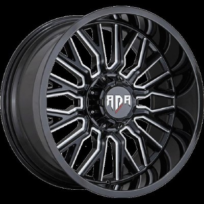 20X10 6-135 / 6-139.7 NEG18 108 BLACK AND MILLED **ONLY SOLD IN SETS OF 4**