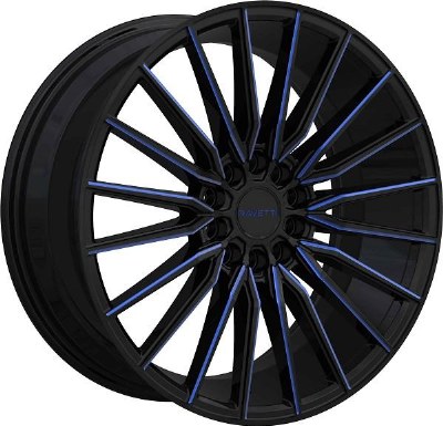 17X7.5 5-100 / 5-114.3 +38 73.1 BLACK AND BLUE MILLED