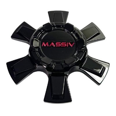 CAP GLOSS BLACK WITH RED EMBLEM OR5 6 LUG (CBMAS06-1PBTR3)