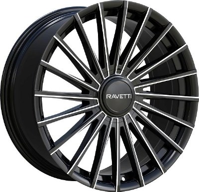 18X8.0 5-112 / 5-114.3 +38 74.1 BLACK AND MILLED