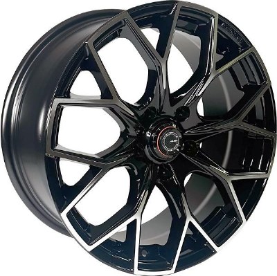 17X7.5 5-114.3 +38 73.1 BLACK W/MACH FACE - KENSEI