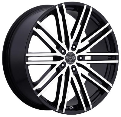 22X9.5 6-139.7 +30 78.1 BLACK AND MACHINED **ONLY SOLD IN SETS OF 4**