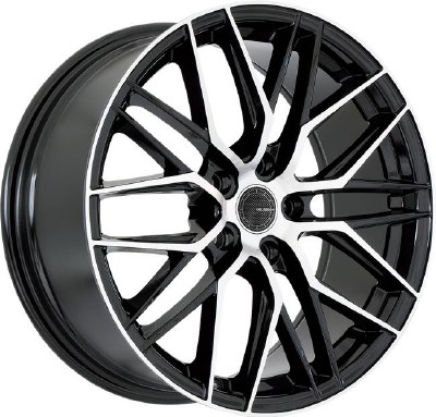18X8.0 5-120 +38 74.1 BLACK W/MACH FACE