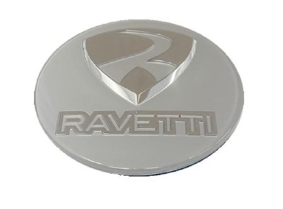 RAVETTI SILVER W/CHROME LOGO FOR CAP BASE (CC016-1P)