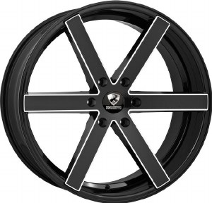 26X10 6-135 +25 87.1 BLACK WITH MILLED SPOKE
