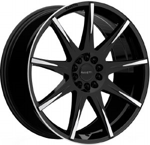 18X8.0 5-112 / 5-114.3 +38 73.1 BLACK WITH MACHINED FACE