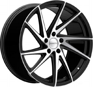 20X8.5 5-120 +38 74.1 BLACK WITH MACHINED FACE
