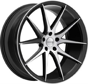 22X10 5-115 +20 74.1 SATIN BLACK WITH MACHINED FACE