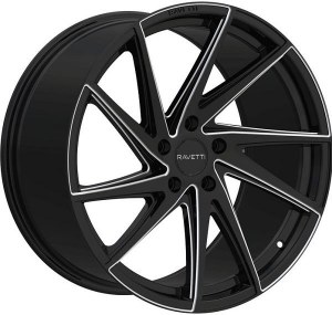 20X10 5-114.3 +45 74.1 BLACK WITH BALL MILLING