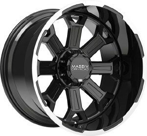 20X12 6-135 / 6-139.7 NEG44 108 BLACK WITH MACH FLANGE (FITS 2019+)