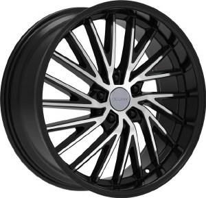 20X8.5 5-120 +35 74.1 BLACK W/MACH FACE