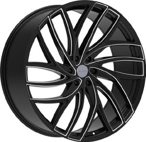 26X10 6-139.7 +25 78.1 BLACK AND MILLED (FITS 2019+) **ONLY SOLD IN SETS OF 4**