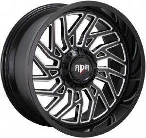 20X10 6-135 / 6-139.7 NEG18 108 BLACK AND MILLED **ONLY SOLD IN SETS OF 4**