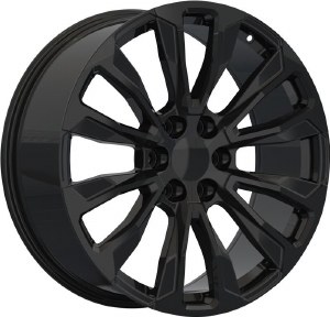 22X9.0 6-139.7 +28 78.1 FULL GLOSS BLACK (FITS 2019+)