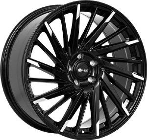 20X8.5 5-114.3 +38 73.1 BLACK AND MILLED TIPS