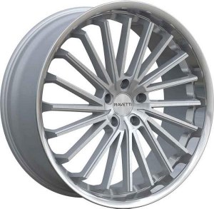 20X10 5-115 +25 74.1 SILVER BRUSHED WITH STAINLESS LIP