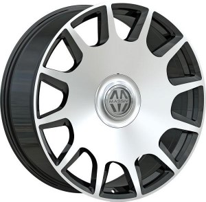 22X9.0 5-112 / 5-114.3 +40 74.1 BLACK AND MACHINED FLOATING CAP - C.E.O.