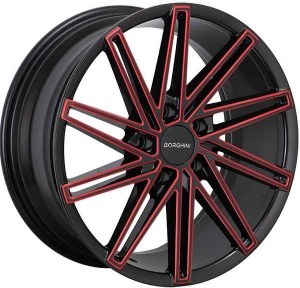 17X7.5 5-114.3 +38 73.1 BLACK AND RED MILLED