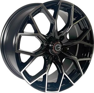 17X7.5 5-114.3 +38 73.1 BLACK W/MACH FACE - KENSEI